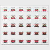 メリークリスマストラムトロリーストリートカー ラッピングペーパー (フラット)