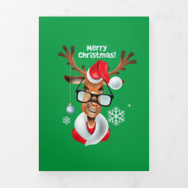 メリークリスマストリノ 三つ折りクリスマスカード