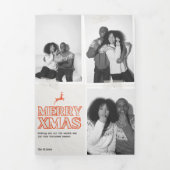 メリークリスマストリフォールドレターフォールド招待状 三つ折り招待状 (カバー)