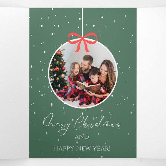 メリークリスマストリフォールドレターフォールド招待状 三つ折り招待状 (内部中)