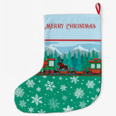 メリークリスマストレインとスコティドッグ ラージクリスマスストッキング (裏面)