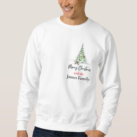 メリークリスマストレンディーミニマルTシャツ スウェットシャツ (正面)