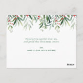 メリークリスマストレンディーレタリングカード ポストカード (裏面)