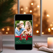 メリークリスマストレンディーワンフォトホリデーカード シーズンカード