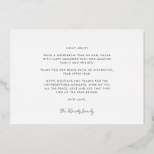 メリークリスマストレンディー家族の写真 箔シーズンカード (裏面)