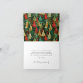 メリークリスマストレンディー赤フォント家族の写真 シーズンカード (内部)