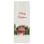 メリークリスマストレーラーキャンパーシ素朴ーン ワインギフトバッグ (裏面)