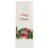 メリークリスマストレーラーキャンパーシ素朴ーン ワインギフトバッグ (正面)
