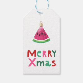 メリークリスマストロピカルクリスマススイカの贈り物ラベル ギフトタグ