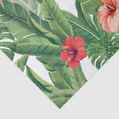 メリークリスマストロピカルフラワーリーフグリーンレッド 薄葉紙 (詳細)