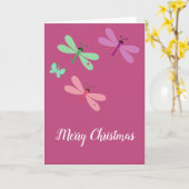 メリークリスマストンフライカード カード (黄色い花)