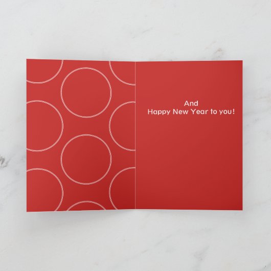 メリークリスマスドアリースグリーティングカード シーズンカード (内部)