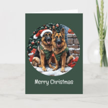 メリークリスマスドイツの羊飼い犬