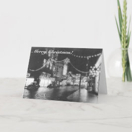 メリークリスマスドイツ黒白1950s写真 シーズンカード