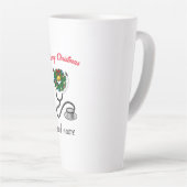 メリークリスマスドクター感謝ホリデーデザイン カフェラテマグ (右アングル)