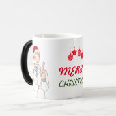 メリークリスマスドクター感謝ホリデーデザイン モーフィングマグカップ (正面左)