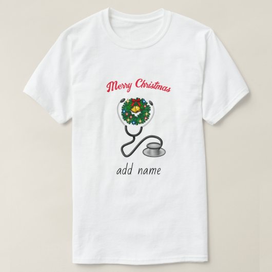 メリークリスマスドクター感謝ホリデーデザイン Tシャツ (デザイン正面)