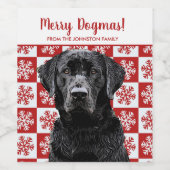 メリークリスマスドグマスブラックラボフェスティバル ワインラベル (シングルラベル)