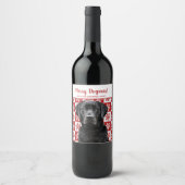 メリークリスマスドグマスブラックラボフェスティバル ワインラベル (正面)