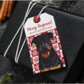 メリークリスマスドグマロットワイラーフェスティバルレッド ギフトタグ