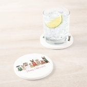 メリークリスマスドッグスレッド・グリーン コースター (側面)