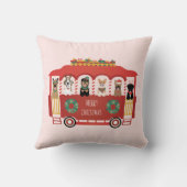 メリークリスマスドッグズホリデートロリー クッション (裏面)