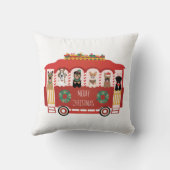 メリークリスマスドッグズホリデートロリー クッション (裏面)