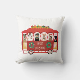 メリークリスマスドッグズホリデートロリー クッション