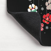 メリークリスマスドッグポーズライトおもしろいクリスマス女性 マウスパッド (コーナー)