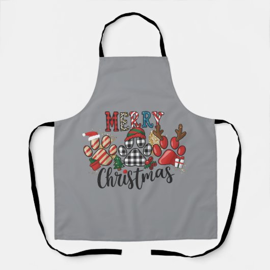 メリークリスマスドッグママは歩く エプロン (正面)
