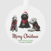 メリークリスマスドッグ オーナメント (正面)
