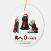 メリークリスマスドッグ セラミックオーナメント (左)