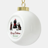 メリークリスマスドッグ セラミックボールオーナメント (右)
