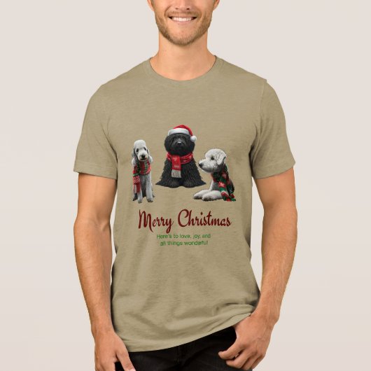 メリークリスマスドッグ トライブレンドＴシャツ (正面)