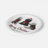 メリークリスマスドッグ ペーパープレート (アングル)