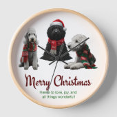 メリークリスマスドッグ 壁時計 (正面)