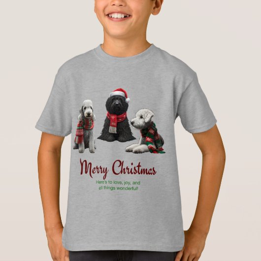 メリークリスマスドッグ Tシャツ (正面)