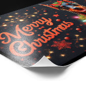 メリークリスマスドバーマンドッグキラキラクリスマスライト フォトプリント            (角)