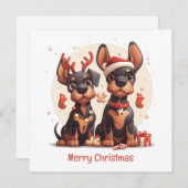 メリークリスマスドベルマンドッグス シーズンカード (正面/裏面)
