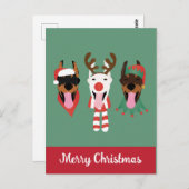メリークリスマスドベルマンドッグス ポストカード (正面/裏面)