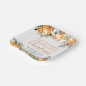 メリークリスマスドライウィンターオレンジ紙ナプキンズ ペーパープレート (傾斜あり)