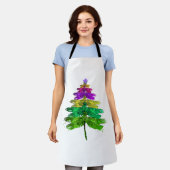 メリークリスマスドラゴンフライTシャツ エプロン (着用した状態)