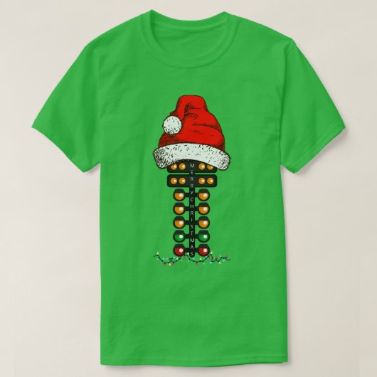 メリークリスマスドラッグレースクリスマスツリーサンタH Tシャツ (デザイン正面)