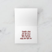 メリークリスマスドーターホリデーカード シーズンカード (内部)