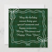 メリークリスマスドードゥードボウ写真グリーンプライド シーズンカード (裏面)