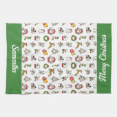 メリークリスマスドードルズ キッチンタオル (横)