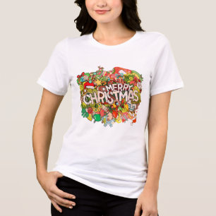 メリークリスマスドードルバガンザ トライブレンドTシャツ
