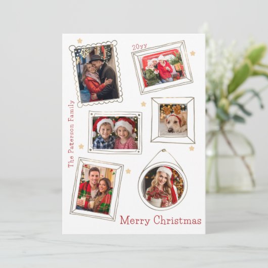 メリークリスマスドードルフレーム数々の写真 シーズンカード (スタンド正面)