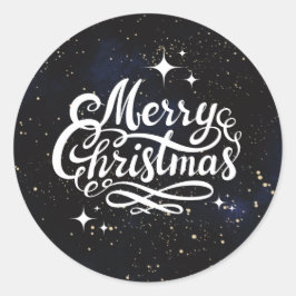 メリークリスマスナイトスカイ ラウンドシール