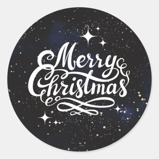 メリークリスマスナイトスカイ ラウンドシール (正面)
